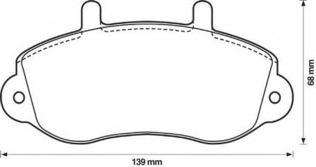 Комплект тормозных колодок, дисковый тормоз JURID 571932J (фото 1)