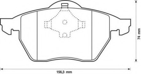 Комплект тормозных колодок, дисковый тормоз JURID 571935J