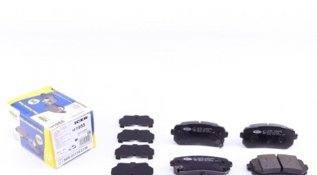 Комплект тормозных колодок, дисковый тормоз ICER 181955 (фото 1)