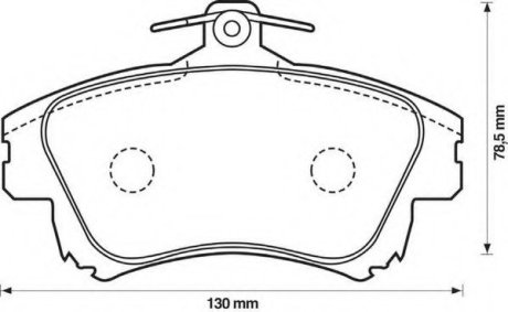 Комплект тормозных колодок, дисковый тормоз JURID 573039J (фото 1)