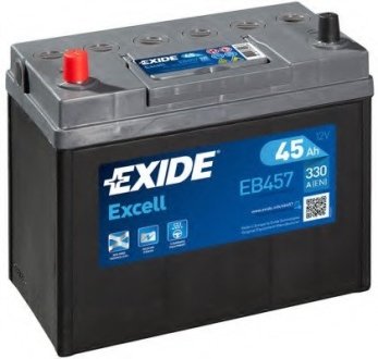 Стартерна акумуляторна батарея; Стартерна акумуляторна батарея EXIDE EB457 (фото 1)