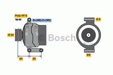 Генератор - Bosch 0986048771 (фото 1)