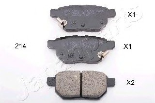 Комплект тормозных колодок, дисковый тормоз Japan Parts PP214AF
