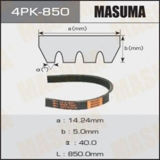 Ремінь приводу навісного обладнання Masuma 4PK850 (фото 1)