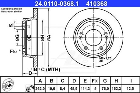 Тормозной диск - ATE 24011003681 (фото 1)