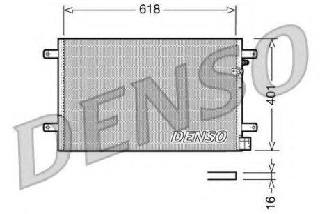 Радіатор кондиціонера AUDI A6 - S6. - Denso DCN02006