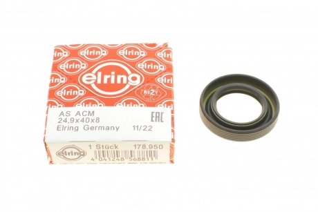 Уплотнительное кольцо; Уплотнительное кольцо вала, первичный вал ступенчатой КП Elring 178950 (фото 1)