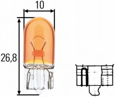 Лампа накаливания; лампа накаливания, стояночный / Hella 8GP003594541 (фото 1)