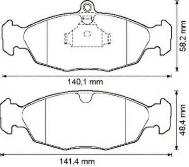 Комплект тормозных колодок, дисковый тормоз JURID 571924J (фото 1)