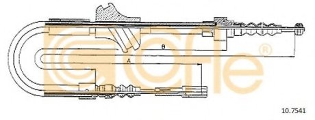 Трос, стояночная тормозная система COFLE 107541 (фото 1)