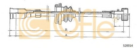 Трос спідометра - COFLE S20014 (фото 1)