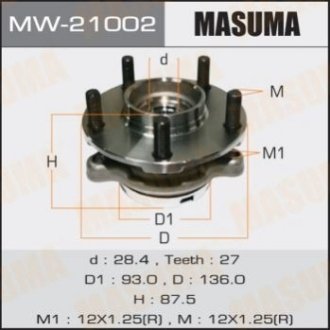 Ступичный узел - Masuma MW21002