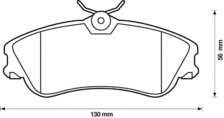 Комплект тормозных колодок, дисковый тормоз JURID 571966J (фото 1)