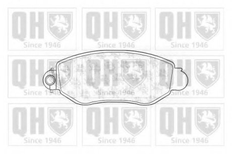 Комплект тормозных колодок, дисковый тормоз Quinton Hazell BP1283 (фото 1)