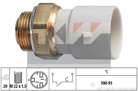 Датчик включения вентилятора - KW 550182 (фото 1)