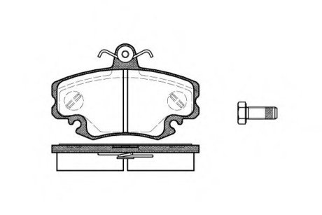 Комплект тормозных колодок, дисковый тормоз REMSA 0141.10 (фото 1)