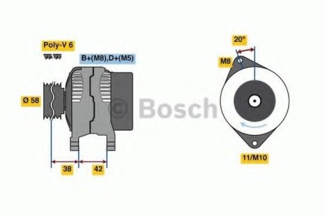 Генератор - Bosch 0 986 081 000 (фото 1)