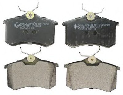 Комплект гальмівних колодок, дискове гальмо Denckermann B110860 (фото 1)