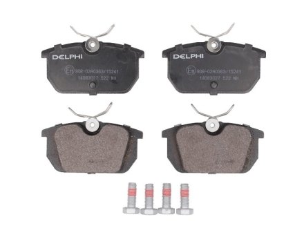 Дисковые тормозные колодки, комплект DELPHI LP0522