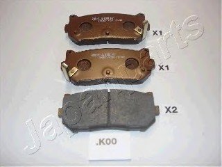 Комплект тормозных колодок, дисковый тормоз Japan Parts PP-K00AF (фото 1)