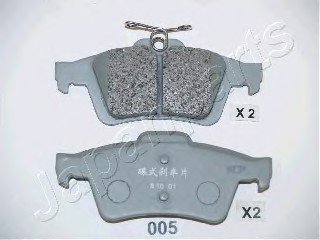 Комплект тормозных колодок, дисковый тормоз Japan Parts PP005AF (фото 1)