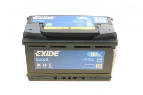 Стартерна акумуляторна батарея; Стартерна акумуляторна батарея EXIDE EB800 (фото 1)