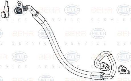 Трубка кондиціонера Citroen C5/Peugeot 407 1.8-2.2/2.0D 04- від конденсатора на випарник BHS (Behr Hella Service) 9GS 351 337-771 (фото 1)
