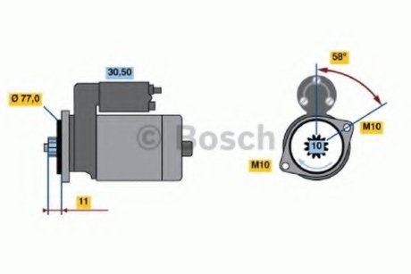 Стартер - Bosch 0 986 018 731 (фото 1)