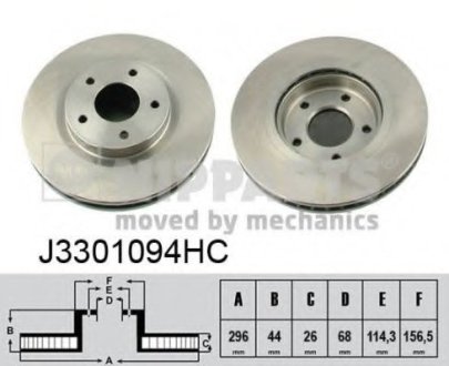 Тормозной диск - Nipparts J3301094HC