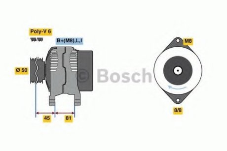 Генератор - Bosch 0986080650 (фото 1)