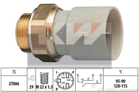 Датчик включения вентилятора - KW 550655 (фото 1)