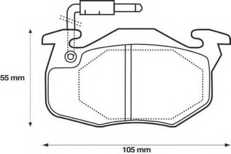 Комплект тормозных колодок, дисковый тормоз JURID 571332J (фото 1)