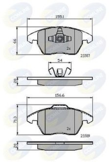 Комплект тормозных колодок, дисковый тормоз COMLINE CBP01224 (фото 1)