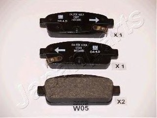 Комплект тормозных колодок, дисковый тормоз Japan Parts PP-W05AF