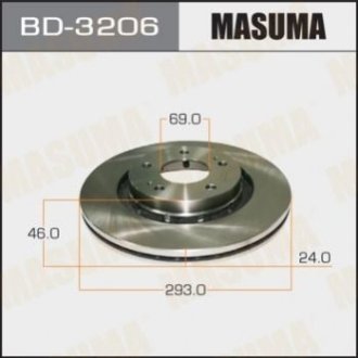 Диски гальмівні, комплект - Masuma BD-3206