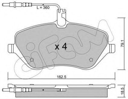 Комплект тормозных колодок, дисковый тормоз CIFAM 822-601-0 (фото 1)