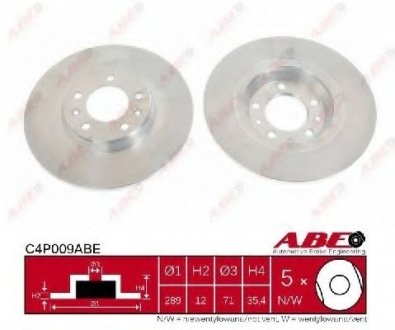 Тормозной диск - ABE C4P009ABE (фото 1)