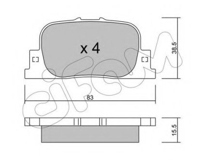 Комплект тормозных колодок, дисковый тормоз CIFAM 822-752-0