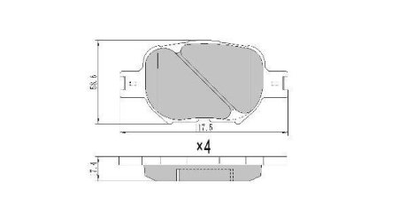 Комплект тормозных колодок, дисковый тормоз Fremax FBP-1544 (фото 1)