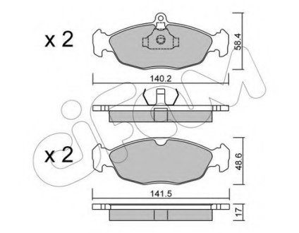 Комплект тормозных колодок, дисковый тормоз CIFAM 822-077-0 (фото 1)
