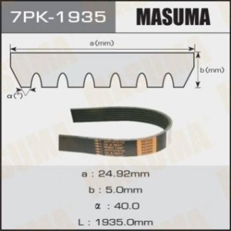 Ремінь приводу навісного обладнання Masuma 7PK1935 (фото 1)
