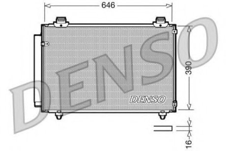 Радиатор кондиционера в сборе Denso DCN50035 (фото 1)