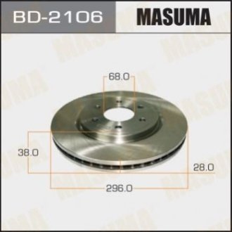 Диск тормозной - Masuma BD2106