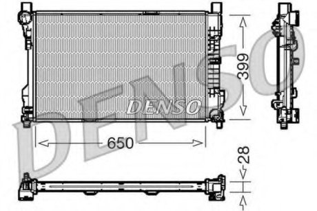 Радиатор MB W203 1.8-3.5_2.0D_2.2D 00- - Denso DRM17080 (фото 1)