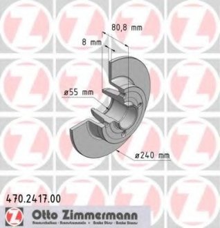 Тормозной диск - Otto Zimmermann GmbH 470.2417.00 (фото 1)