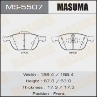 Колодки дисковые AN-717K (1_6) - Masuma MS-5507