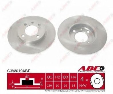 Тормозной диск - ABE C3W019ABE (фото 1)