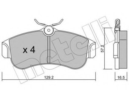 Комплект тормозных колодок, дисковый тормоз METELLI 22-0123-0