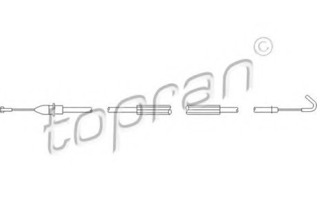 Трос управления ручки двери Topran (Hans Pries) 113 429 (фото 1)