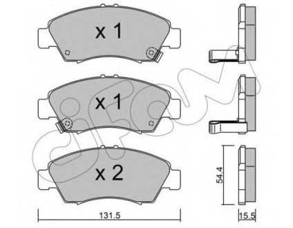 Комплект тормозных колодок, дисковый тормоз CIFAM 822-138-0